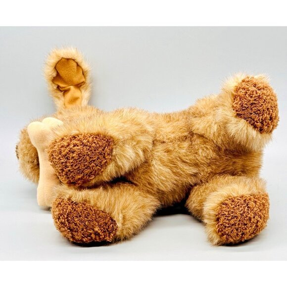 Gund Brown Terrier Dog with Bone in Mouth Plush Big Ears 13 inch Stuffed Animal - Picture 6 of 8